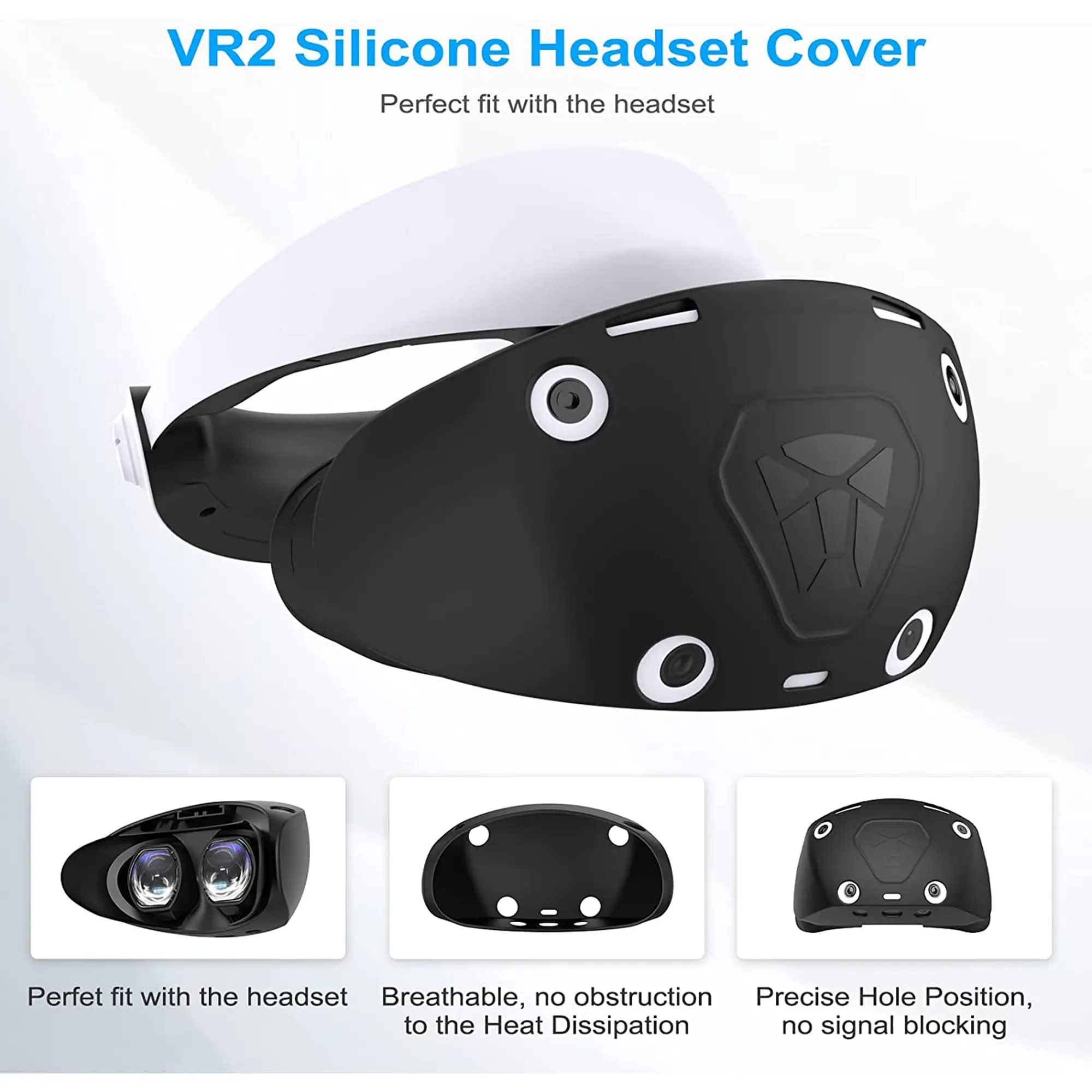 PSVR2 Headset Cover with Stick Grips and Lens Shield - Image 4