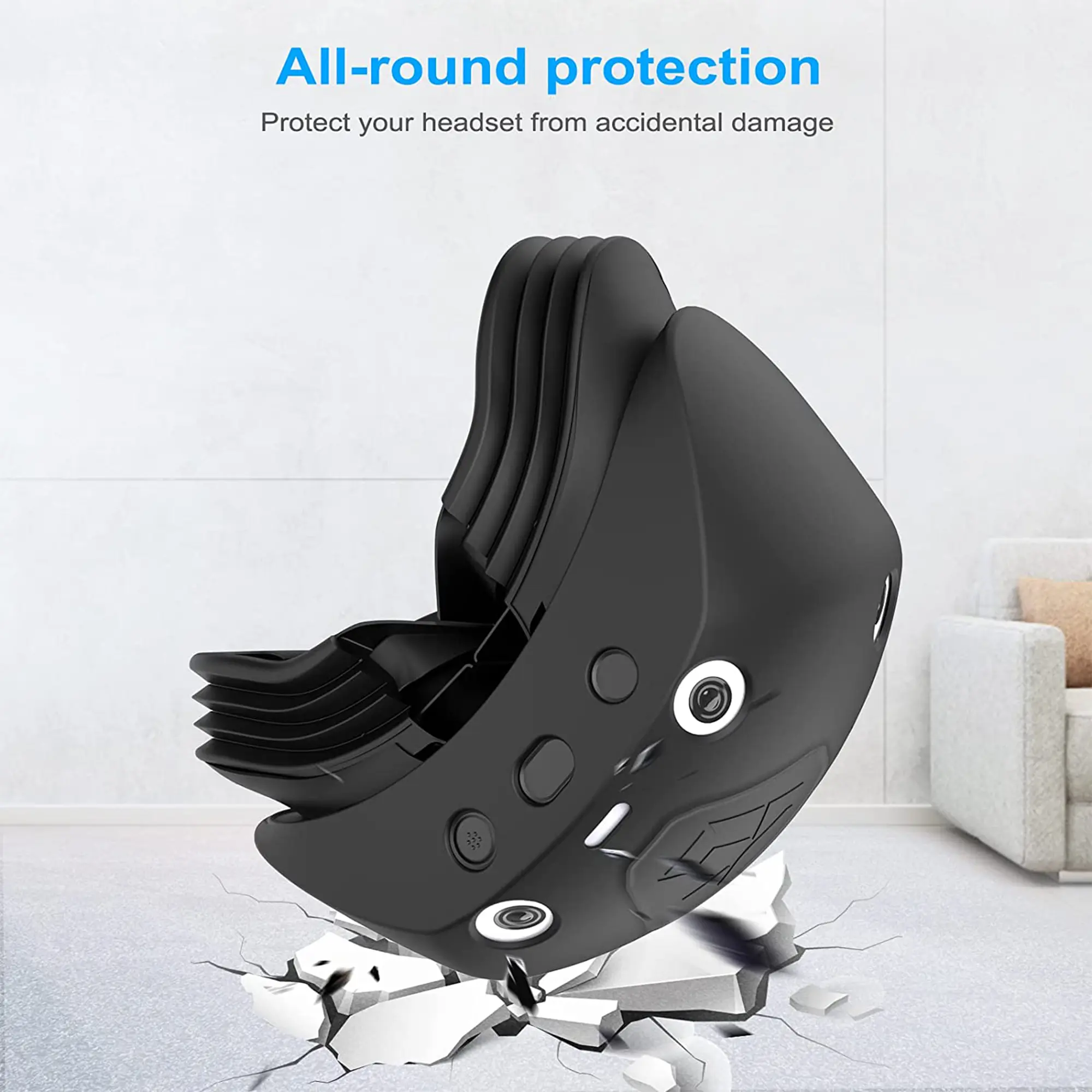 PSVR2 Headset Cover with Stick Grips and Lens Shield - Image 5
