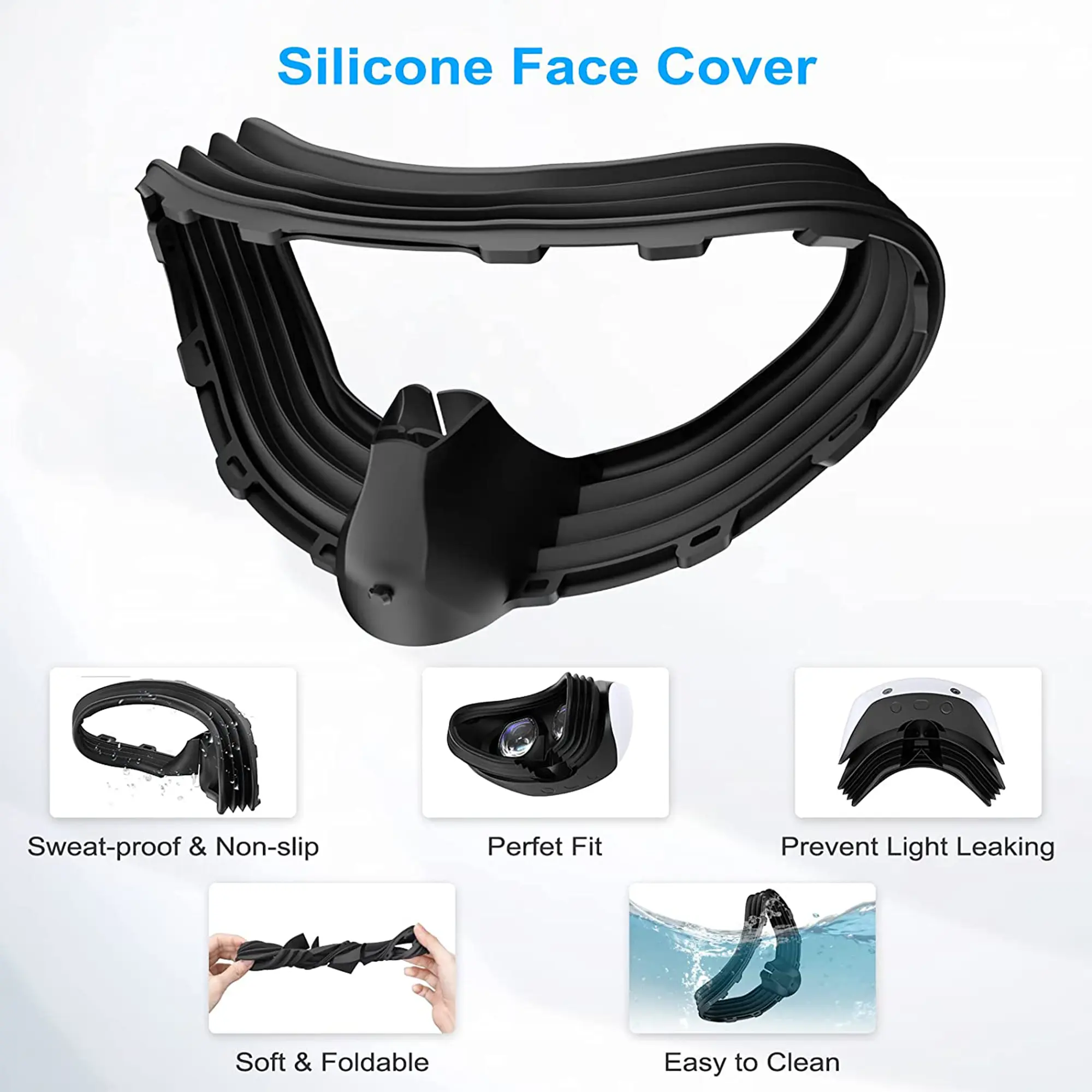 PSVR2 Headset Cover with Stick Grips and Lens Shield - Image 6