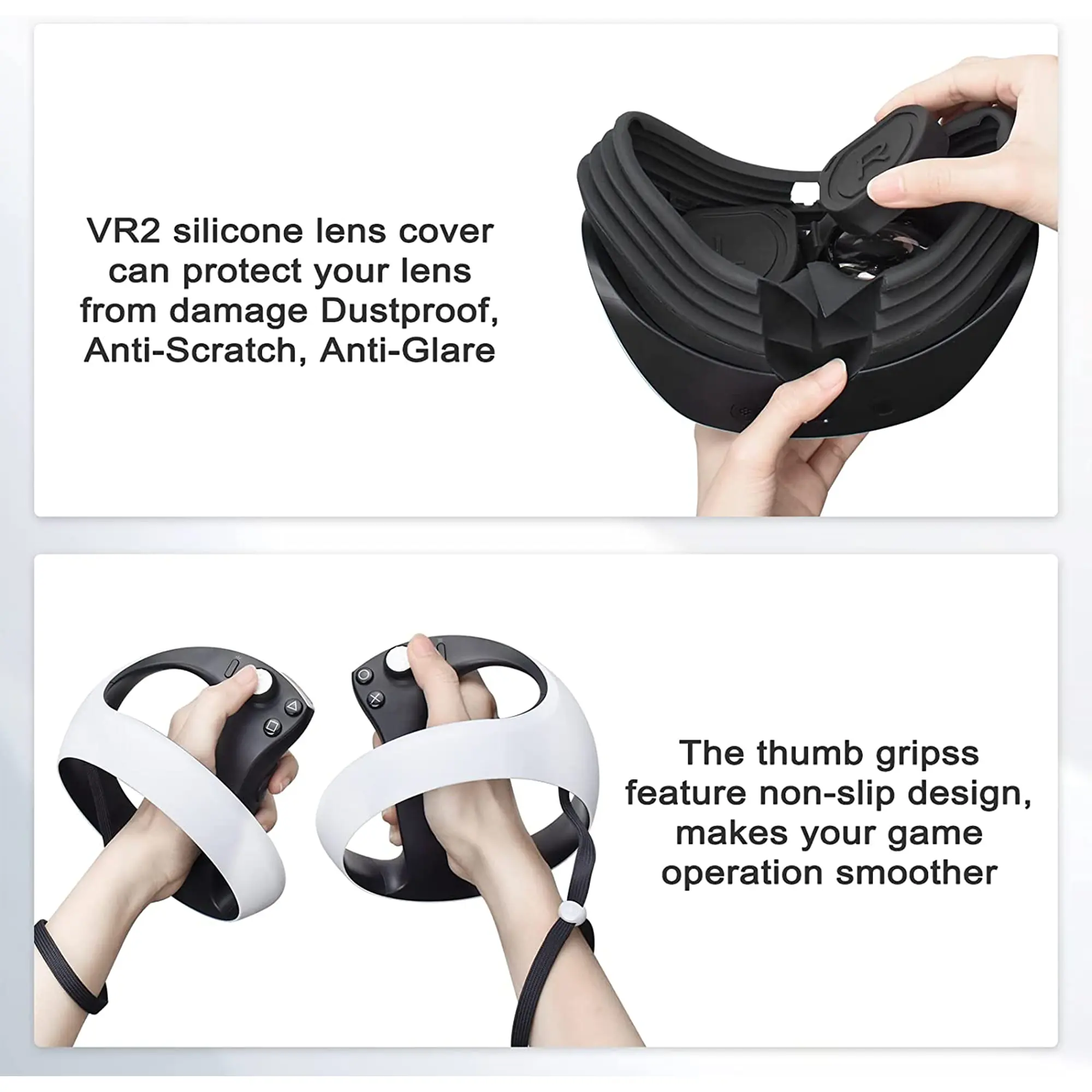 PSVR2 Headset Cover with Stick Grips and Lens Shield - Image 7